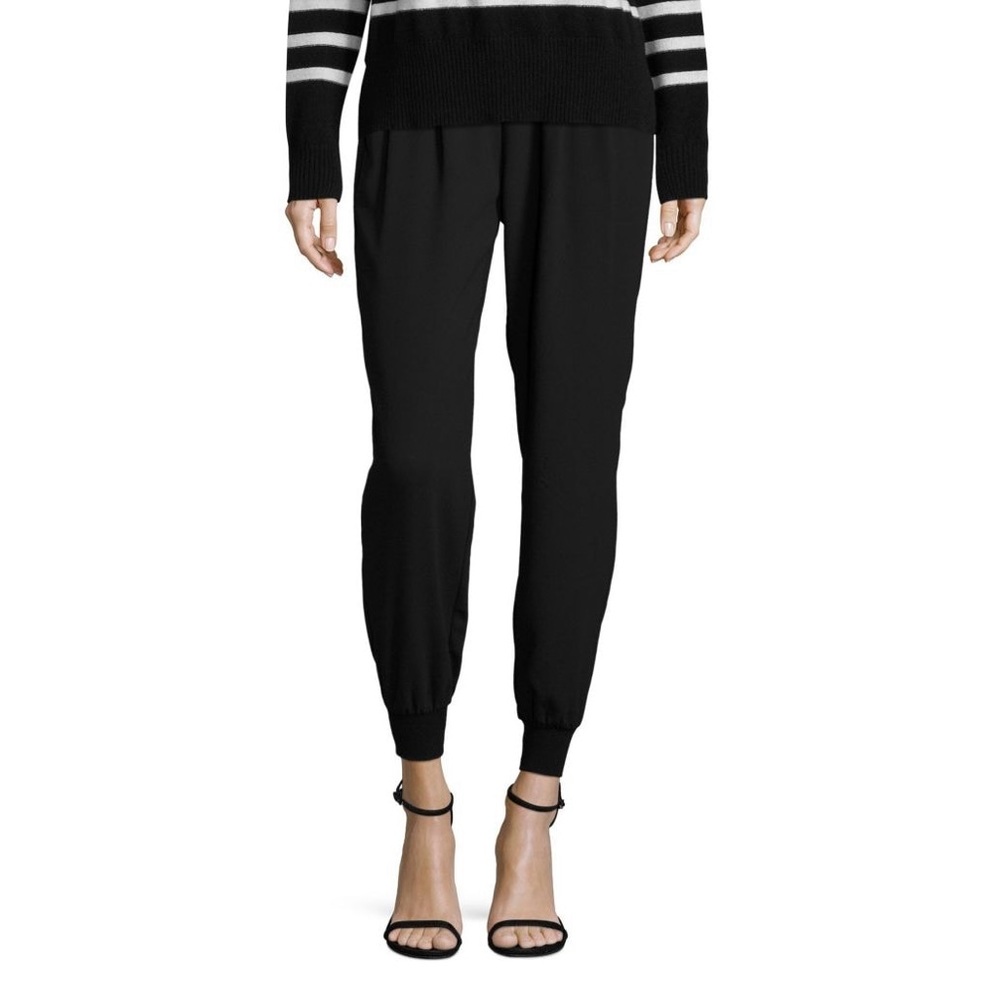 Saks Fifth Avenue Black Drawstring Dressy Jogger